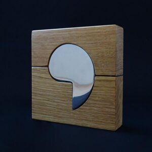 Cavatappi Nautilus lucido con custodia in rovere