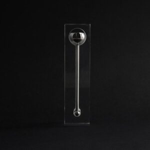 Apribottiglie Nuphar lucido con custodia in PMMA