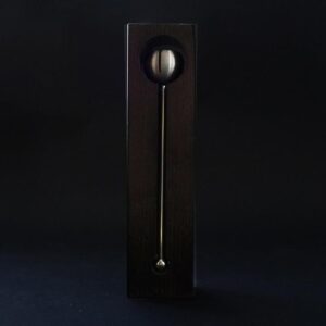 Apribottiglie Nuphar opaco con custodia tinto wengè